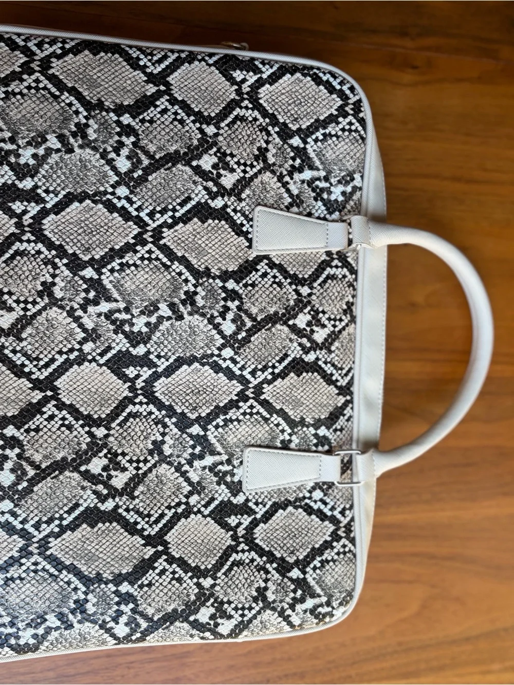 WHBM Snake Print Studded Laptop Bag Briefcase NWT